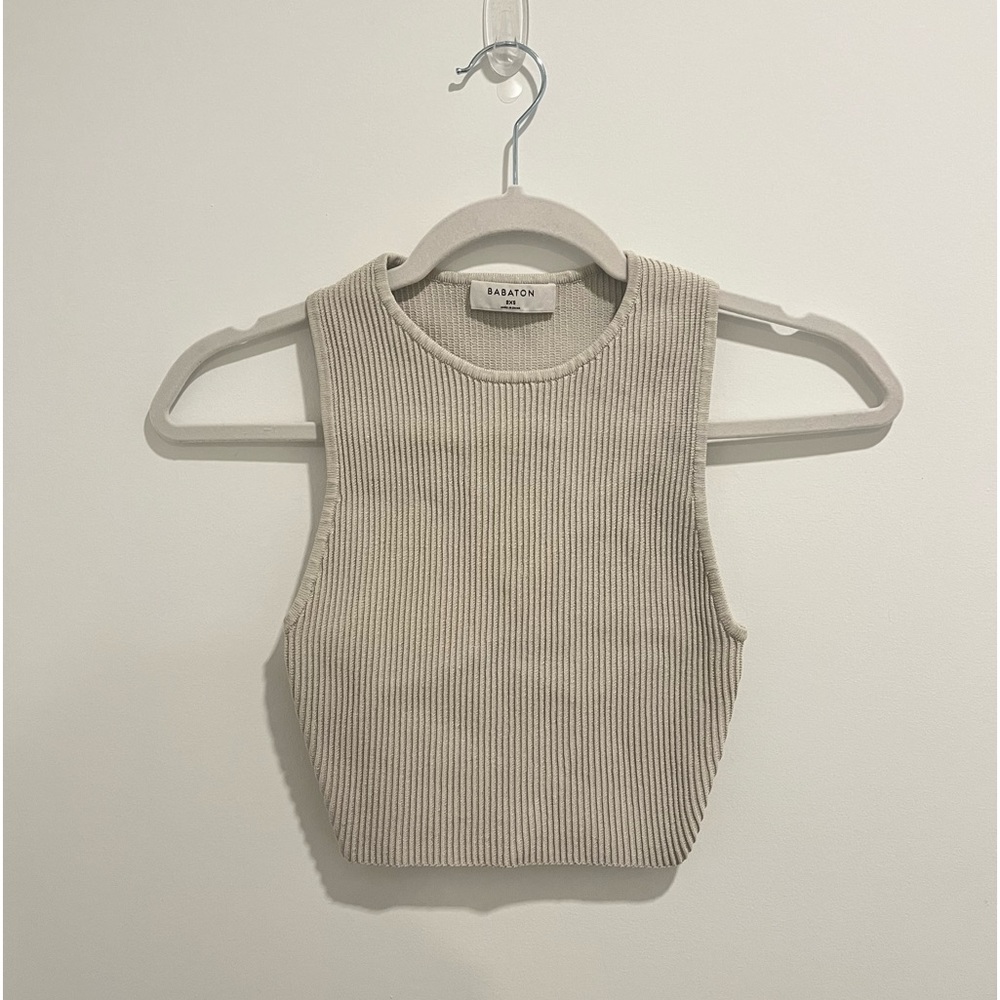 Aritzia BABATON Top//size 2xs//color is Matte Pearl